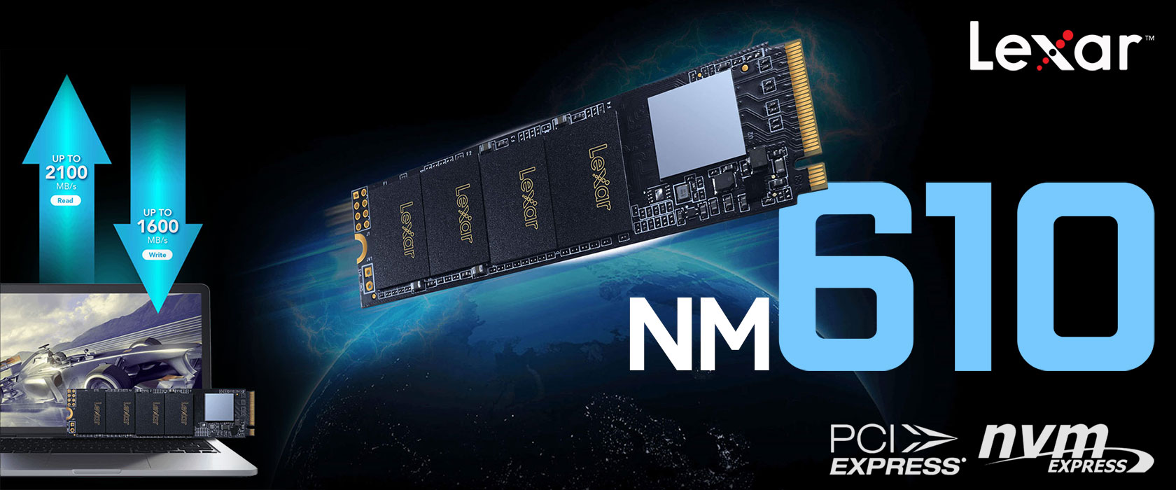 500 Go SSD M.2 Lexar NM610 NVMe PCIe
