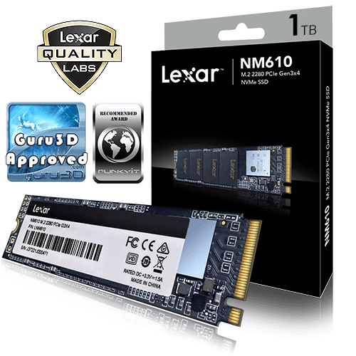Lexar NM610 M.2 PCIe Gen3x4 NVMe 1TB